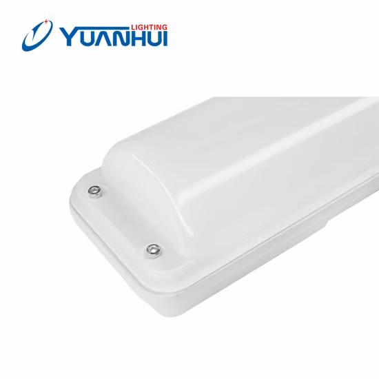 LED Tunnel Tri-Proof Lighting IP65 Aluminum Housing LED Waterproof Batten White Lamp with No Clips Protection From Dismantlement LED Triproof Tube Light